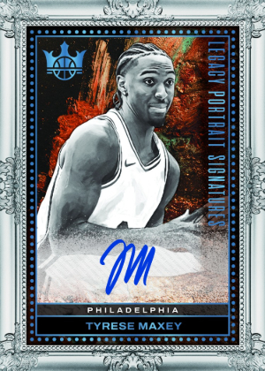 2025-26 Panini Court Kings Basketball Legacy Portrait Signatures Tyrese Maxey MOCK UP