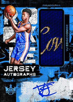 2025-26 Panini Court Kings Basketball Rookie Jersey Auto VJ Edgecombe MOCK UP