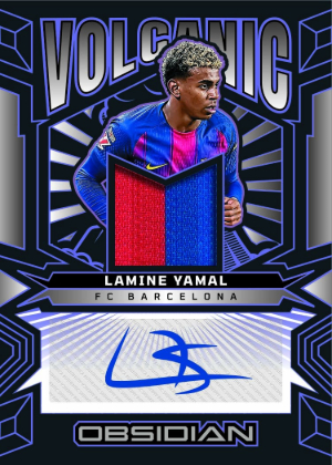 2025-26 Panini Obsidian Soccer Volcanic Material Signatures Lamine Yamal MOCK UP
