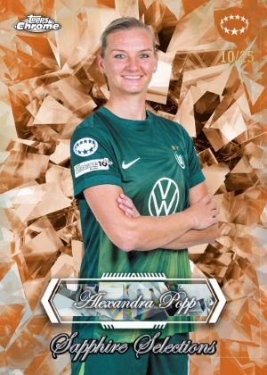 2025-26 Topps Chrome Sapphire UEFA Womens Champions League Sapphire Selection Orange Alexandra Popp MOCK UP 2025-26 Topps Chrome Sapphire UEFA Womens Champions League Sapphire Selection Orange Alexandra Popp MOCK UP