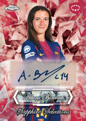 2025-26 Topps Chrome Sapphire UEFA Womens Champions League Sapphire Selections Auto Red Aitana Bonmati MOCK UP 2025-26 Topps Chrome Sapphire UEFA Womens Champions League Sapphire Selections Auto Red Aitana Bonmati MOCK UP