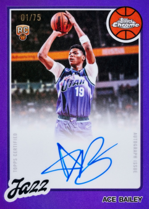 2025-26 Topps Chrome Update Series Basketball 1980-81 Topps Auto Purple Ace Bailey MOCK UP 2025-26 Topps Chrome Update Series Basketball 1980-81 Topps Auto Purple Ace Bailey MOCK UP