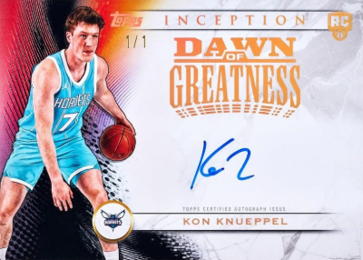 2025-26 Topps Inception Basketball Dawn of Greatness Kon Knueppel MOCK UP 2025-26 Topps Inception Basketball Dawn of Greatness Kon Knueppel MOCK UP