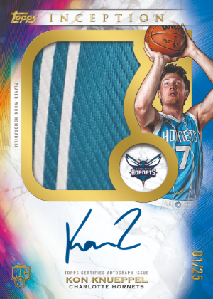 2025-26 Topps Inception Basketball Rookie Jumbo Relic Auto Kon Knueppel MOCK UP 2025-26 Topps Inception Basketball Rookie Jumbo Relic Auto Kon Knueppel MOCK UP