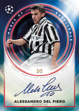 2025-26 Topps Inception UEFA Club Competitions Soccer Marks of Excellence Allessandro del Piero MOCK UP 2025-26 Topps Inception UEFA Club Competitions Soccer Marks of Excellence Allessandro del Piero MOCK UP