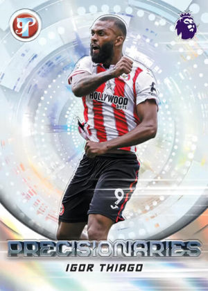 2025-26 Topps Pristine Premier League Soccer Precisionaries Igor Thiago MOCK UP 2025-26 Topps Pristine Premier League Soccer Precisionaries Igor Thiago MOCK UP