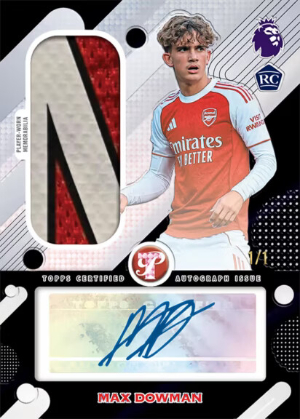 2025-26 Topps Pristine Premier League Soccer Rookie Jumbo Relic Auto Max Dowman MOCK UP 2025-26 Topps Pristine Premier League Soccer Rookie Jumbo Relic Auto Max Dowman MOCK UP