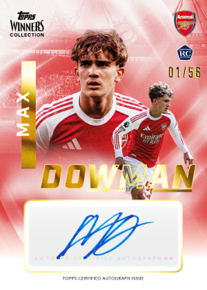 2025-26 Topps Winners Collection Arsenal Soccer Auto SP Max Dowman MOCK UP 2025-26 Topps Winners Collection Arsenal Soccer Auto SP Max Dowman MOCK UP