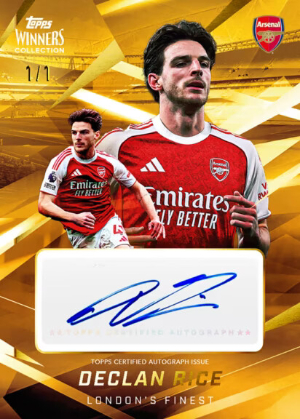 2025-26 Topps Winners Collection Arsenal Soccer Base London’s Finest Auto FoilFRactor Declan Rice MOCK UP 2025-26 Topps Winners Collection Arsenal Soccer Base London’s Finest Auto FoilFRactor Declan Rice MOCK UP