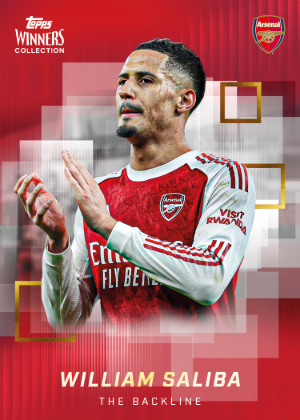 2025-26 Topps Winners Collection Arsenal Soccer Base The Backline William Saliba MOCK UP 2025-26 Topps Winners Collection Arsenal Soccer Base The Backline William Saliba MOCK UP