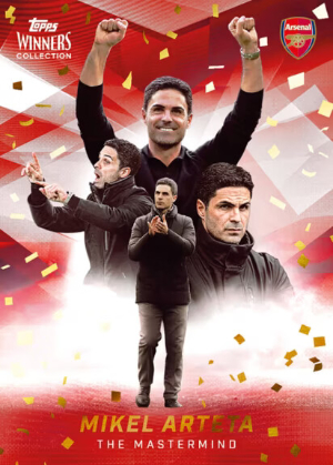 2025-26 Topps Winners Collection Arsenal Soccer Base The Mastermind Mikel Arteta MOCK UP 2025-26 Topps Winners Collection Arsenal Soccer Base The Mastermind Mikel Arteta MOCK UP