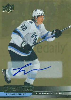 2025-26 Upper Deck Overtime Base Gold Foil Auto Logan Cooley 2025-26 Upper Deck Overtime Base Gold Foil Auto Logan Cooley