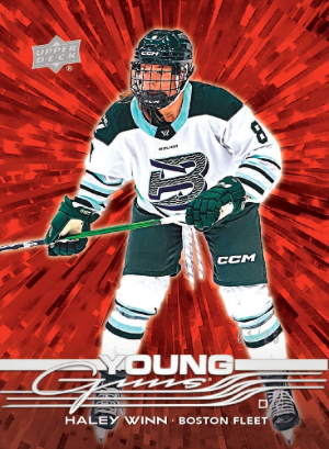 2025-26 Upper Deck PWHL Base Young Guns Red Outburst Haley Winn MOCK UP 2025-26 Upper Deck PWHL Base Young Guns Red Outburst Haley Winn MOCK UP