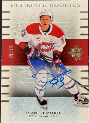 2025-26 Upper Deck Ultimate Collection Hockey Base Ultimate Rookies Auto Ivan Demidov 2025-26 Upper Deck Ultimate Collection Hockey Base Ultimate Rookies Auto Ivan Demidov
