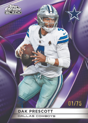 2025 Topps Chrome Black Football Base Purple Refractor Dax Prescott MOCK UP 2025 Topps Chrome Black Football Base Purple Refractor Dax Prescott MOCK UP