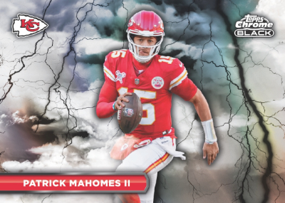 2025 Topps Chrome Black Football Black Lightning Patrick Mahomes MOCK UP 2025 Topps Chrome Black Football Black Lightning Patrick Mahomes MOCK UP