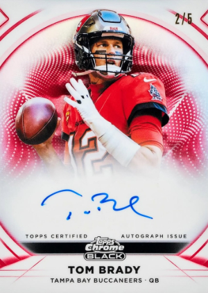 2025 Topps Chrome Black Football Ivory Auto Red Refractor Tom Brady MOCK UP 2025 Topps Chrome Black Football Ivory Auto Red Refractor Tom Brady MOCK UP