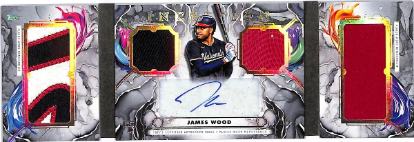 2025 Topps Inception Baseball Gameday Gear Auto Relic Book James Wood 2025 Topps Inception Baseball Gameday Gear Auto Relic Book James Wood