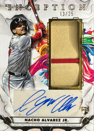 2025 Topps Inception Baseball Inception Auto Game Relics Field Glove Nacho Alvarez Jr 2025 Topps Inception Baseball Inception Auto Game Relics Field Glove Nacho Alvarez Jr