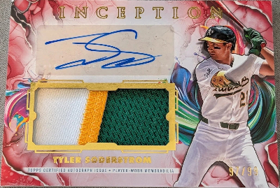 2025 Topps Inception Baseball Inception Auto Patch Tyler Soderstrom 2025 Topps Inception Baseball Inception Auto Patch Tyler Soderstrom