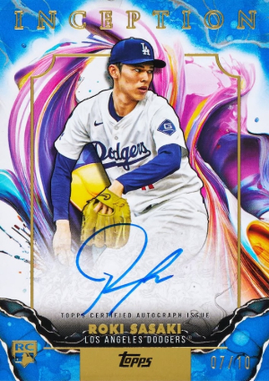 2025 Topps Inception Baseball Rookie Emerging Stars Auto Blue Roki Sasaki MOCK UP 2025 Topps Inception Baseball Rookie Emerging Stars Auto Blue Roki Sasaki MOCK UP