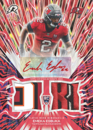 2025 Topps Resurgence Football Amped Up Rookie Relic Auto Emeka Egbuka MOCK UP 2025 Topps Resurgence Football Amped Up Rookie Relic Auto Emeka Egbuka MOCK UP