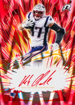 2025 Topps Resurgence Football Arc Flash Auto Red Power Surge Rob Gronkowski MOCK UP 2025 Topps Resurgence Football Arc Flash Auto Red Power Surge Rob Gronkowski MOCK UP