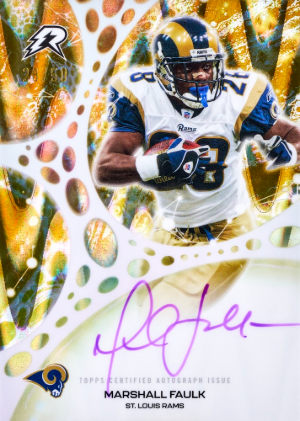 2025 Topps Resurgence Football Molecular Marks Gold Power Surge Marshall Faulk MOCK UP 2025 Topps Resurgence Football Molecular Marks Gold Power Surge Marshall Faulk MOCK UP