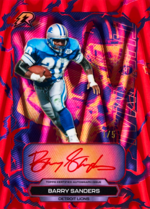 2025 Topps Resurgence Football Thermal Red Ink Auto Barry Sanders MOCK UP 2025 Topps Resurgence Football Thermal Red Ink Auto Barry Sanders MOCK UP