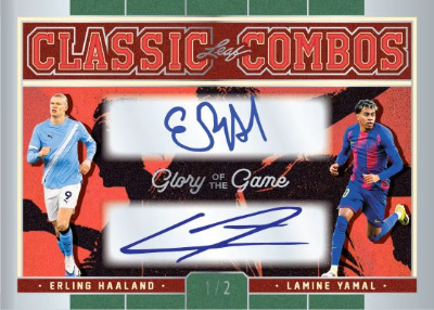 2026 Leaf Glory of the Game Soccer Classic Combos Auto Erling Haaland, Lamine Yamal MOCK UP 2026 Leaf Glory of the Game Soccer Classic Combos Auto Erling Haaland, Lamine Yamal MOCK UP