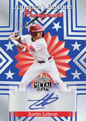 2026 Leaf Metal Draft Baseball Americas Pastime Prospects Justin Lebron MOCK UP