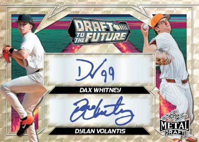 2026 Leaf Metal Draft Baseball Draft to the Future Dax Whitney, Dylan Volantis MOCK UP