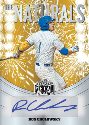 2026 Leaf Metal Draft Baseball The Naturals Auto Ron Cholowsky MOCK UP