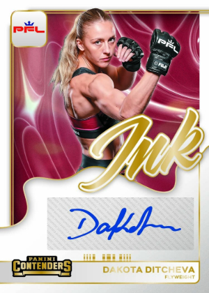 2026 Panini Contenders PFL PFL Ink Dakota Ditcheva MOCK UP