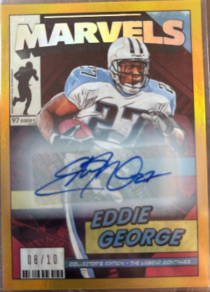 2026 Panini Decades 90s Pop Culture Multi-Sport Marvels Auto Eddie George 2026 Panini Decades 90s Pop Culture Multi-Sport Marvels Auto Eddie George