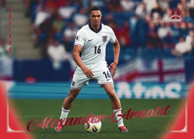 2026 Panini Luminance England Soccer Base Horizontal Magenta Trent Alexander Arnold MOCK UP