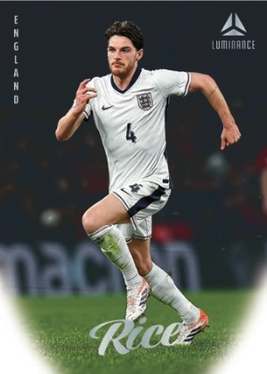 2026 Panini Luminance England Soccer Base Vertical Declan Rice MOCK UP