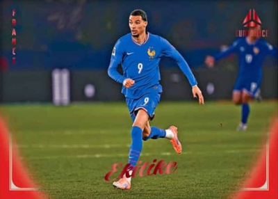 2026 Panini Luminance France Soccer Base Horizontal Magenta Hugo Ekitike MOCK UP