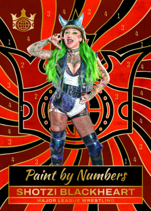 2026 Panini Ring Royalty MLW Wrestling Paint By Numbers Shotzi Blackheart MOCK UP 2026 Panini Ring Royalty MLW Wrestling Paint By Numbers Shotzi Blackheart MOCK UP