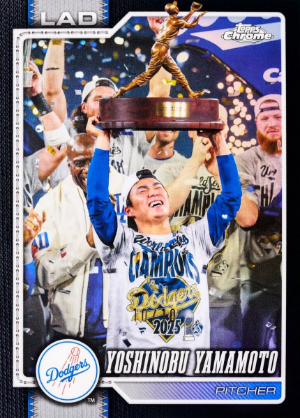 2026 Topps Chrome Baseball Base Black Refractor Yoshinobu Yamamoto MOCK UP 2026 Topps Chrome Baseball Base Black Refractor Yoshinobu Yamamoto MOCK UP