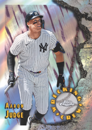 2026 Topps Chrome Baseball Wrecking Crew Aaron Judge MOCK UP 2026 Topps Chrome Baseball Wrecking Crew Aaron Judge MOCK UP