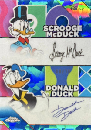 2026 Topps Chrome Sapphire Disney Facsimile Dual Auto Sapphire Scrooge McDuck, Donald Duck 2026 Topps Chrome Sapphire Disney Facsimile Dual Auto Sapphire Scrooge McDuck, Donald Duck