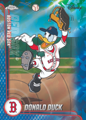 2026 Topps Chrome Sapphire Disney Mickey & Friends MLB Home Jersey Sapphire Donald Duck MOCK UP 2026 Topps Chrome Sapphire Disney Mickey & Friends MLB Home Jersey Sapphire Donald Duck MOCK UP