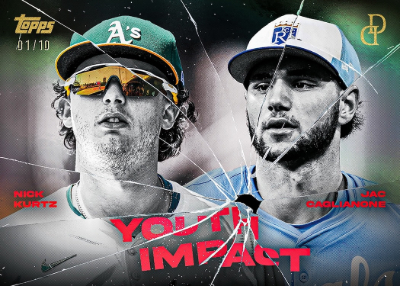 2026 Topps Dynamic Duals Baseball Youth Impact Nick Kurtz, Jac Caglianone MOCK UP 2026 Topps Dynamic Duals Baseball Youth Impact Nick Kurtz, Jac Caglianone MOCK UP