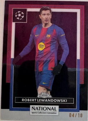 2026 Topps NSCC Base Chrome UEFA NSCC Black Refractor Robert Lewandowski 2026 Topps NSCC Base Chrome UEFA NSCC Black Refractor Robert Lewandowski