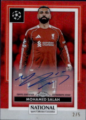 2026 Topps NSCC Chrome UEFA NSCC Red Refractor Auto Mohamed Salah 2026 Topps NSCC Chrome UEFA NSCC Red Refractor Auto Mohamed Salah