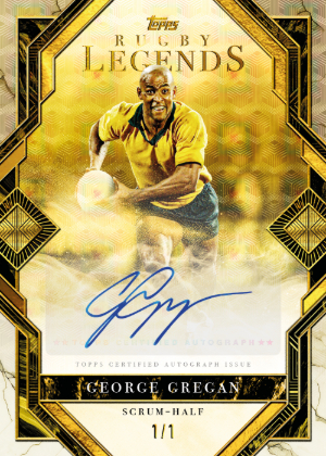 2026 Topps Rugby Legends Autographs Encased FoilFractor George Gregaan MOCK UP