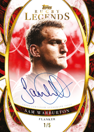 2026 Topps Rugby Legends On-Card Autographs Red Sam Warburton MOCK UP