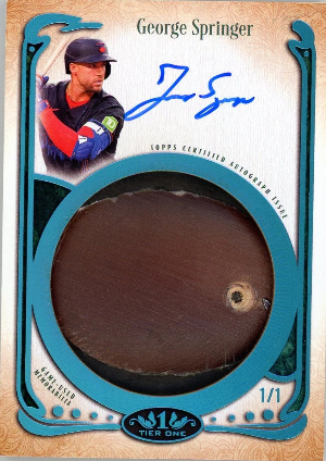 2026 Topps Tier One Baseball Bat Knobs Auto George Springer