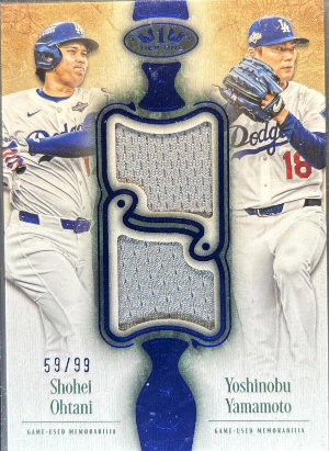 2026 Topps Tier One Baseball Dual Player Relics Shohei Ohtani, Yoshinobu Yamamoto